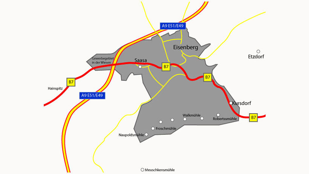 Schematische Stromnetzkarte